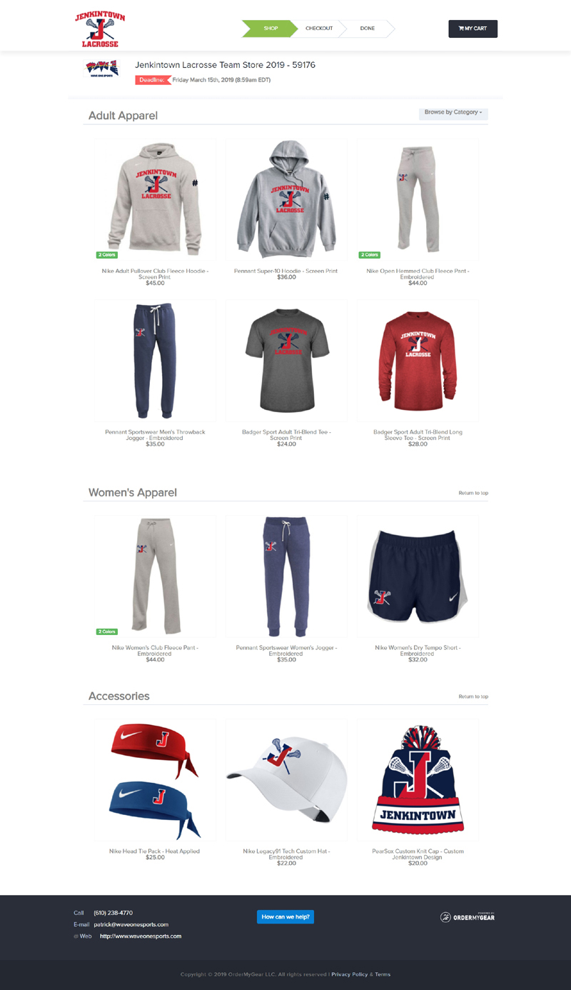 sports team stores